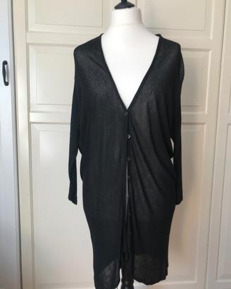 Cardigan nero leggero lungo