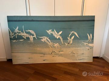 Tela quadro stampa gabbiani sul mare