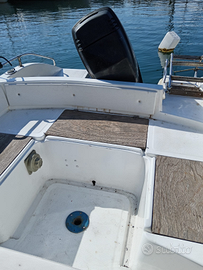 Barca motore open prendisole