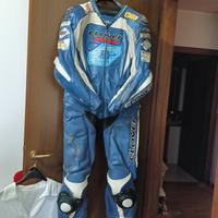tuta intera moto pelle  CLOVER con gobba