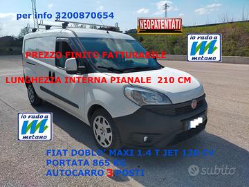Fiat Doblò MAXI  N1 3 posti PORTATA 865 kg Metano
