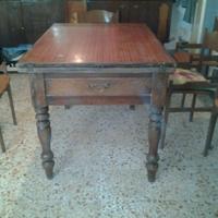 Tavolo legno noce piemonte primi anni '900 