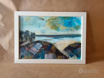Quadro originale paesaggio semi astratto 