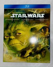 STAR WARS LA TRILOGIA BLU RAY NUOVA EPISODIO 1 2 3