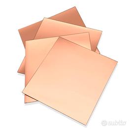 Lastre di Rame Puro 10x10cm, 0.5mm Spessore
