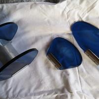 set da bagno in vetro blu 3