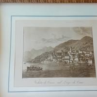 stampa antica di lago di Como torno rara 