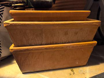 Vasi coccio rettangolari