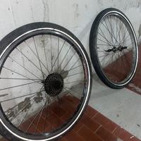 Coppia Ruote Complete 26” sgancio rapido bici