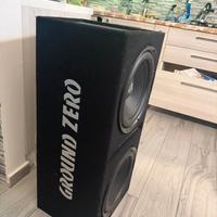Subwoofer Ground Zero doppio 30 cm in cassa – 1400