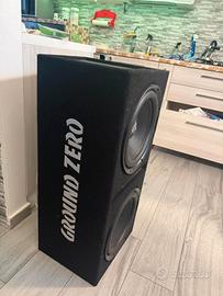 Subwoofer Ground Zero doppio 30 cm in cassa – 1400