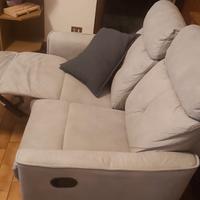Divano recliner grigio 