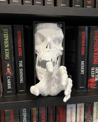 Scultura Teschio Horror 3D Effetto Esce dal Libro