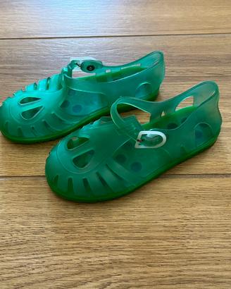 Sandali verde fluo Made In Italy bambino n. 27