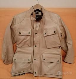 Giacca sportiva Belstaff originale in pelle chiara