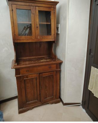 credenza con vetrina in LEGNO 