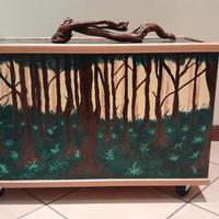 CONTENITORE MULTIFUNZIONALE DECORATO A MANO