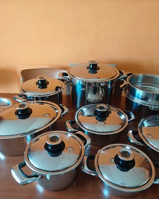 Set pentole in acciaio 