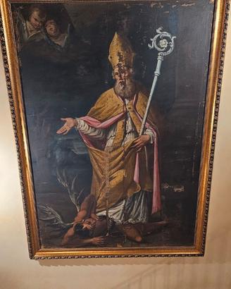 Quadro San michele pesta il diavolo