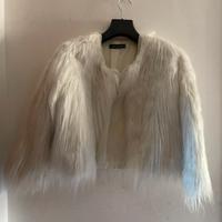Pelliccia bianca sintetica