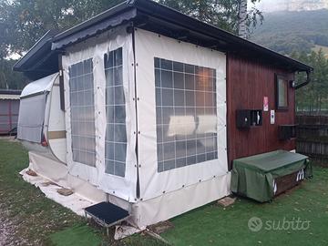 Roulotte stanziale con veranda e cucina