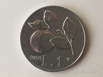 1 Lira 1950 arancia e 2 Lire 1954