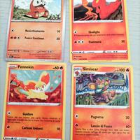 4 carte Pokemon originali 