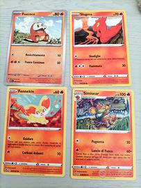 4 carte Pokemon originali 