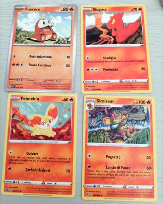 4 carte Pokemon originali 