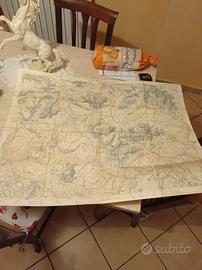 cartina topografica Cortina d'Ampezzo e Dolomiti 