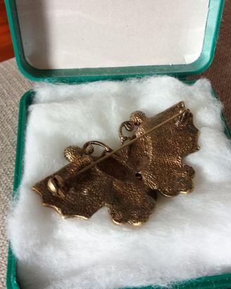 Spilla farfalla bigiotteria anni ottanta
