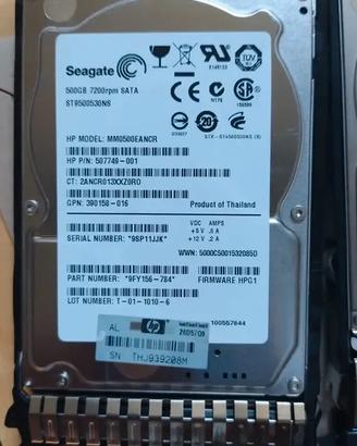 Hard Disk server HP 507749-001 Seagate 500gb 2,5