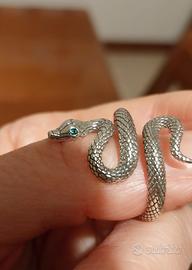anello snake serpente in argento 