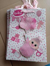 Borse carta Baby Girl Baby shower