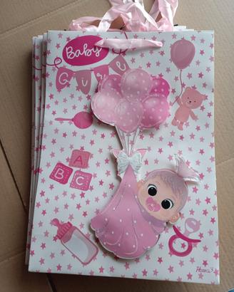 Borse carta Baby Girl Baby shower