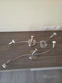 2 plafoniere IKEA LEDING a 3 faretti 