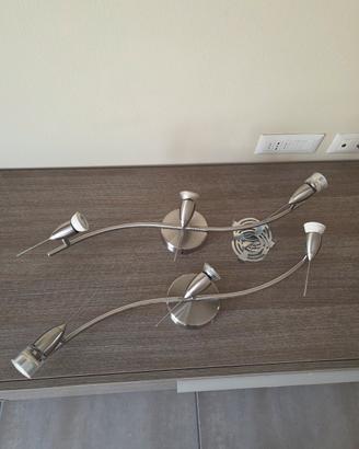 2 plafoniere IKEA LEDING a 3 faretti 
