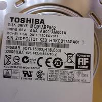 Hard disk toshiba mq01abf032 320GB SATA da 2,5