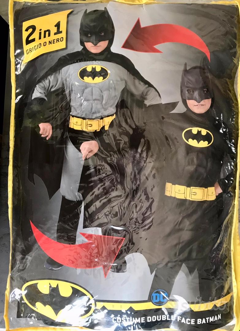 Costume Batman Super eroe vestito di carnevale da bambino con muscoli