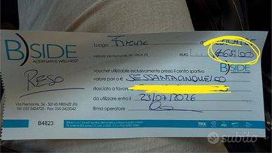 Buono 65€ Palestra B-side
