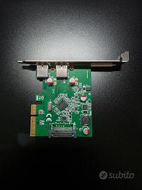 Scheda di Espansione PCI Express con 2 Porte USB