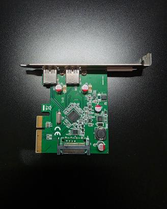 Scheda di Espansione PCI Express con 2 Porte USB
