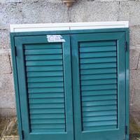 Persiane verde martellinato 111 cm x 114 cm