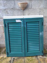 Persiane verde martellinato 111 cm x 114 cm