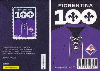 Tessera filatelica fiorentina calcio 100