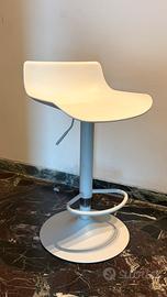 Set 4 Sgabelli Design Bianchi Girevoli  Regolabili