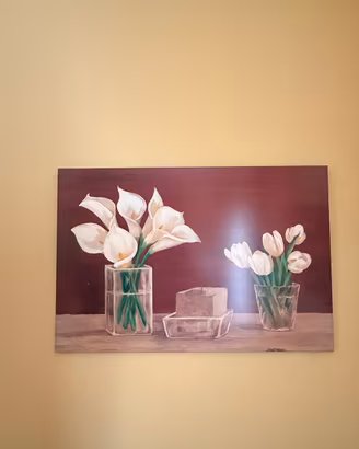 Coppia quadri su legno dipinti a mano 65X95