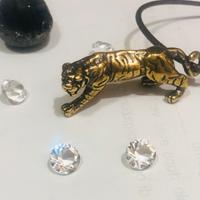 Collana con tigre in ottone massiccio!!+ 🎁