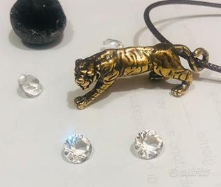 Collana con tigre in ottone massiccio!!+ 🎁