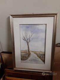 Quadro con albero firma Rosi.